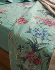 Premium Mint Green Floral Bedsheet Set with 2 Pillow Covers | Elegant Printed Bedding Set for Bedroom