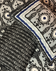 Phulkari Black & White Printed Cotton Bedsheet With Pillow Covers – Soft Breathable Double Bed Sheet Set | Ethnic Geometric Design - FaagHomes