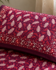 Maroon Paisley Printed Single Bedsheet with Pillow Cover – 60 x 90 Inch