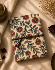 Handmade Cotton Fabric Cover Diary with Floral Vine Print | Eco-Friendly Handmade Paper Notebook | Sustainable Journal - FaagHomes