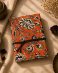 Orange Floral Handmade Cotton Fabric Cover Diary – Eco-Friendly Handmade Paper Notebook Journal - FaagHomes
