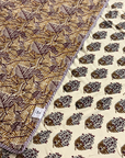 Hand Block Print Double Bed AC Dohar Blanket – Reversible Lightweight Cotton Summer Quilt with Traditional Floral Motif - FaagHomes