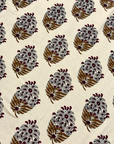 Hand Block Print Double Bed AC Dohar Blanket – Reversible Lightweight Cotton Summer Quilt with Traditional Floral Motif - FaagHomes