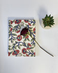 Handmade Cotton Fabric Cover Diary with Floral Vine Print | Eco-Friendly Handmade Paper Notebook | Sustainable Journal - FaagHomes