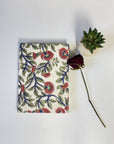 Handmade Cotton Fabric Cover Diary with Floral Vine Print | Eco-Friendly Handmade Paper Notebook | Sustainable Journal - FaagHomes