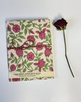 Handmade Floral Cotton Fabric Cover Diary – Aesthetic Cloth Bound Journal | Eco-Friendly Notebook for Writing & Gifting - FaagHomes