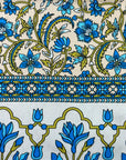 Blue Floral Paisley Printed Single Bedsheet with Pillow Cover – 60×90 Inches