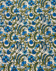 Blue Floral Paisley Printed Single Bedsheet with Pillow Cover – 60×90 Inches