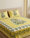 Maharaja Heritage Pure Cotton King Size Bedsheet And Two Pillow Covers 120X120 Size