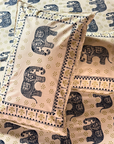 Premium Cotton Elephant Print Double Bedsheet with 2 Pillow Covers – Ethnic Handblock Style Soft Breathable Bed Sheet Set for Queen & King Size Beds - FaagHomes