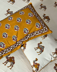 Rajwada Camel Heritage King Size Bedsheet And Two Pillow Covers 100X108 - FaagHomes
