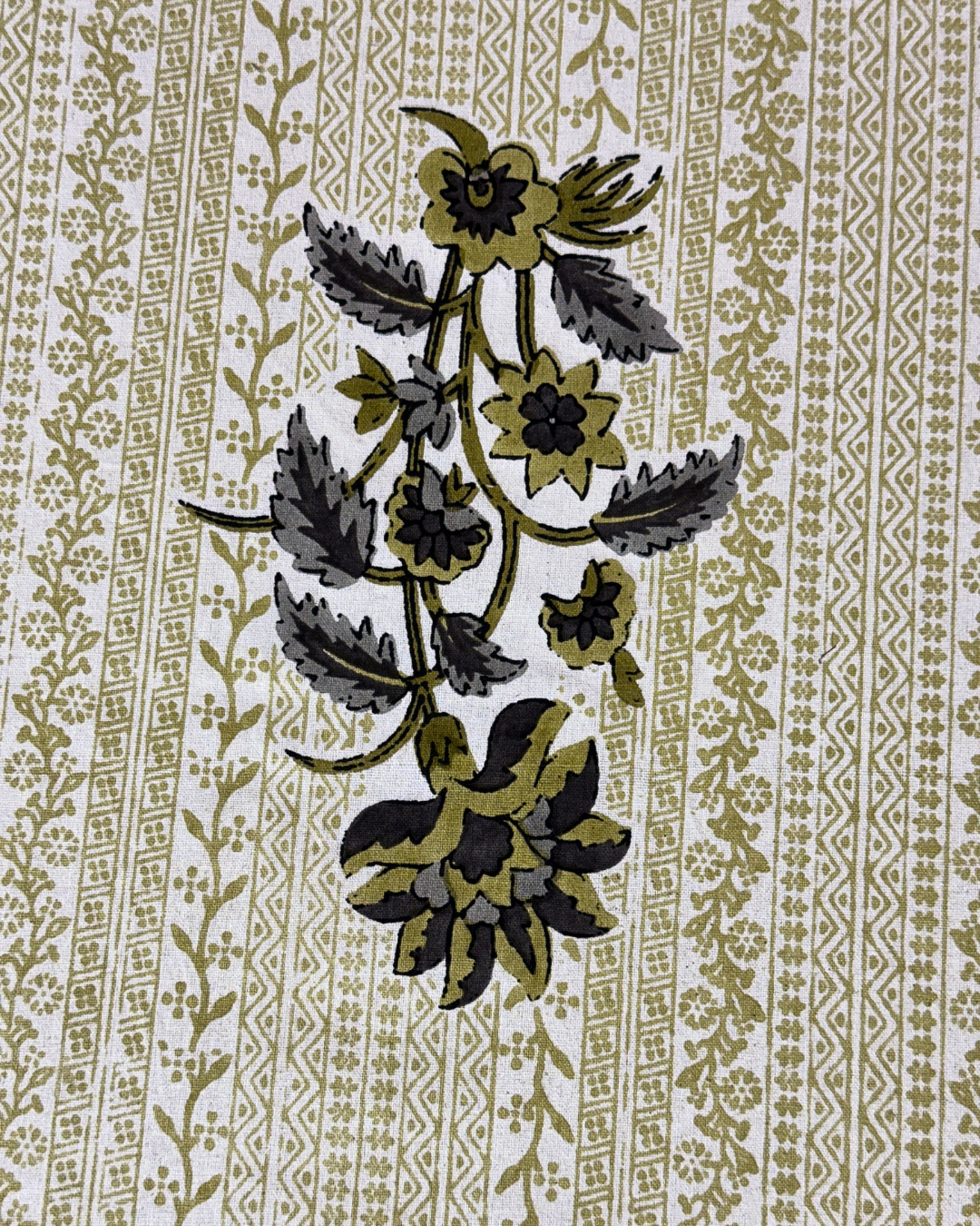 Beige Floral Cotton Bedsheet Set with 2 Pillow Covers | Elegant Printed Double Bed Bedsheet - FaagHomes