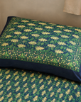 Green Traditional Paisley Single Bedsheet with Pillow Cover | 60 × 90 Inches | Elegant Printed Cotton Bedsheet