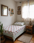 Floral Garden Printed Single Bedsheet with Pillow Cover – 60 x 90 Inch