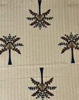 Cotton Printed Bedsheet Set with 2 Pillow Covers – Palm Tree Ethnic Design | Soft Double Bed Bedsheet - FaagHomes