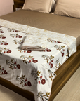 Elegant Floral Print Single Bed AC Dohar Blanket Pair – Soft Lightweight Reversible Summer Quilt Set - FaagHomes