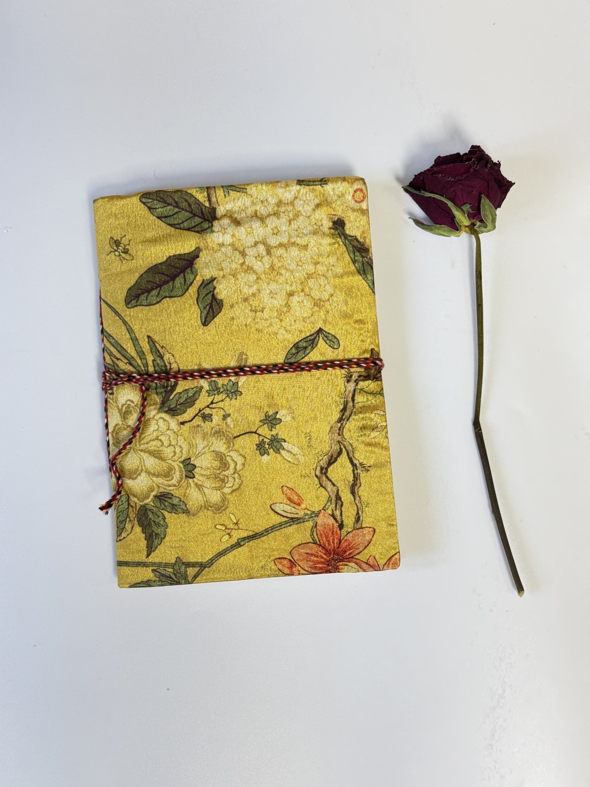Floral Handmade Cotton Fabric Cover Diary – Eco-Friendly Handmade Paper Journal Notebook for Writing &amp; Gifting - FaagHomes