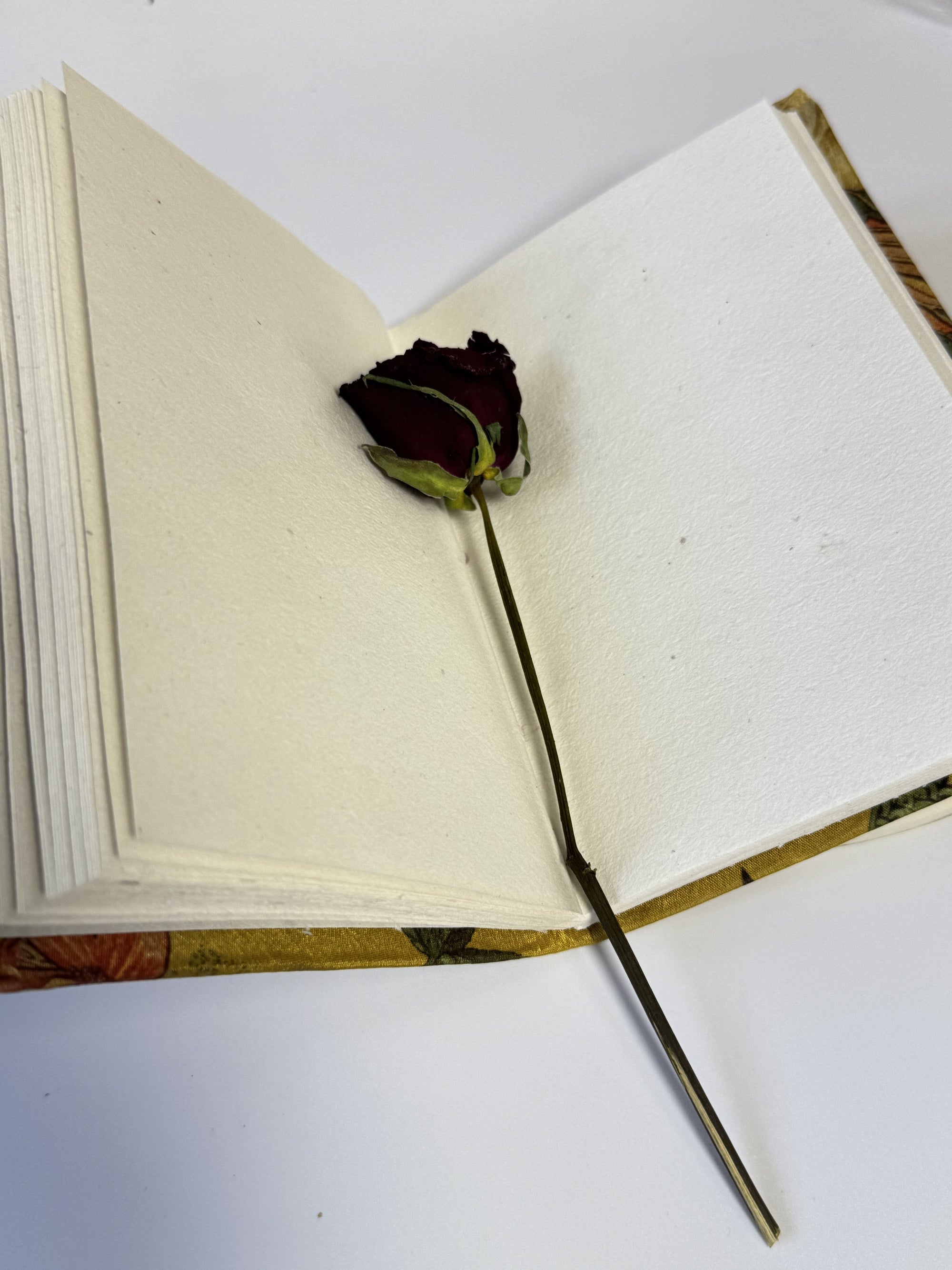 Floral Handmade Cotton Fabric Cover Diary – Eco-Friendly Handmade Paper Journal Notebook for Writing &amp; Gifting - FaagHomes
