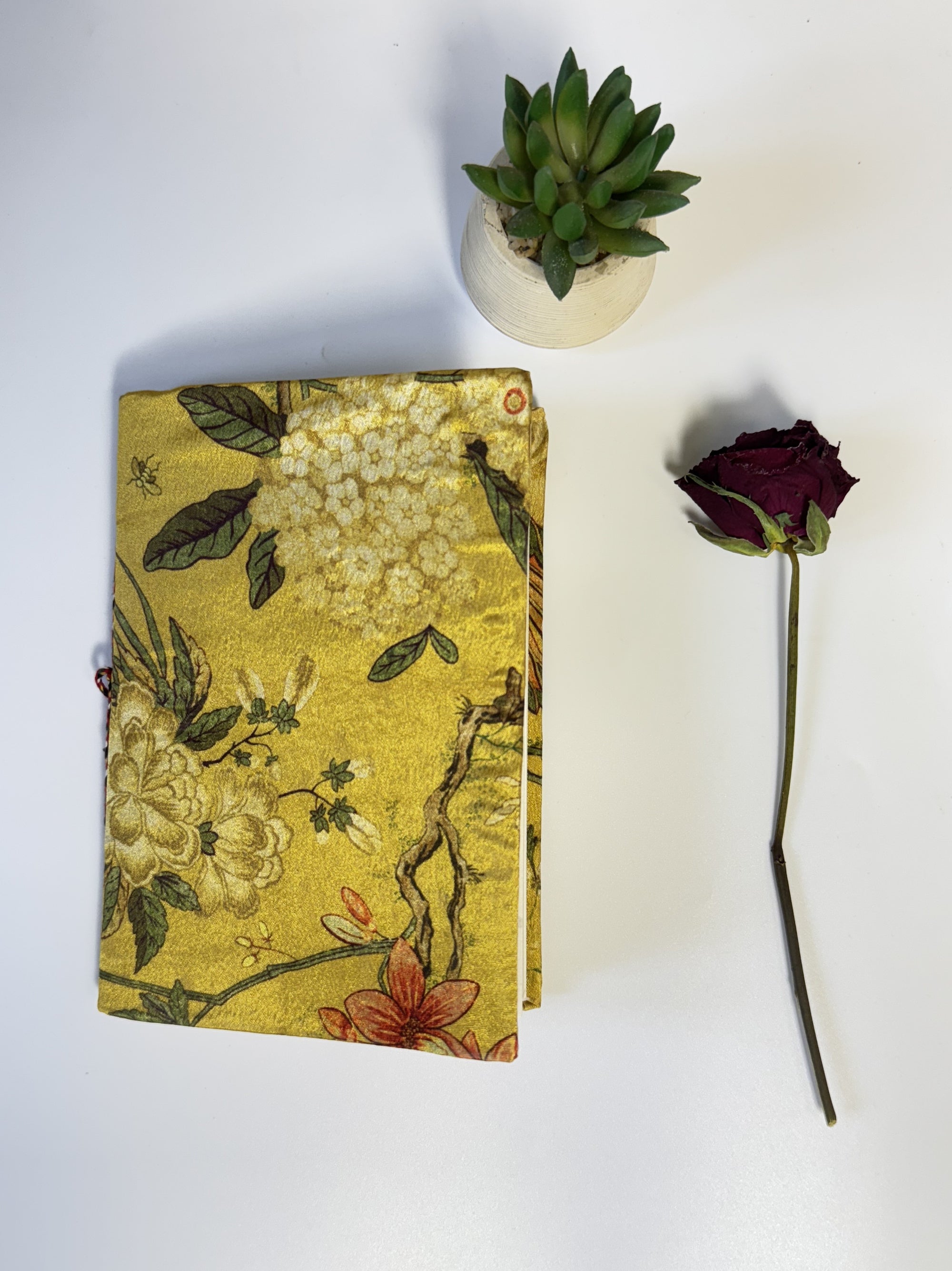 Floral Handmade Cotton Fabric Cover Diary – Eco-Friendly Handmade Paper Journal Notebook for Writing & Gifting - FaagHomes