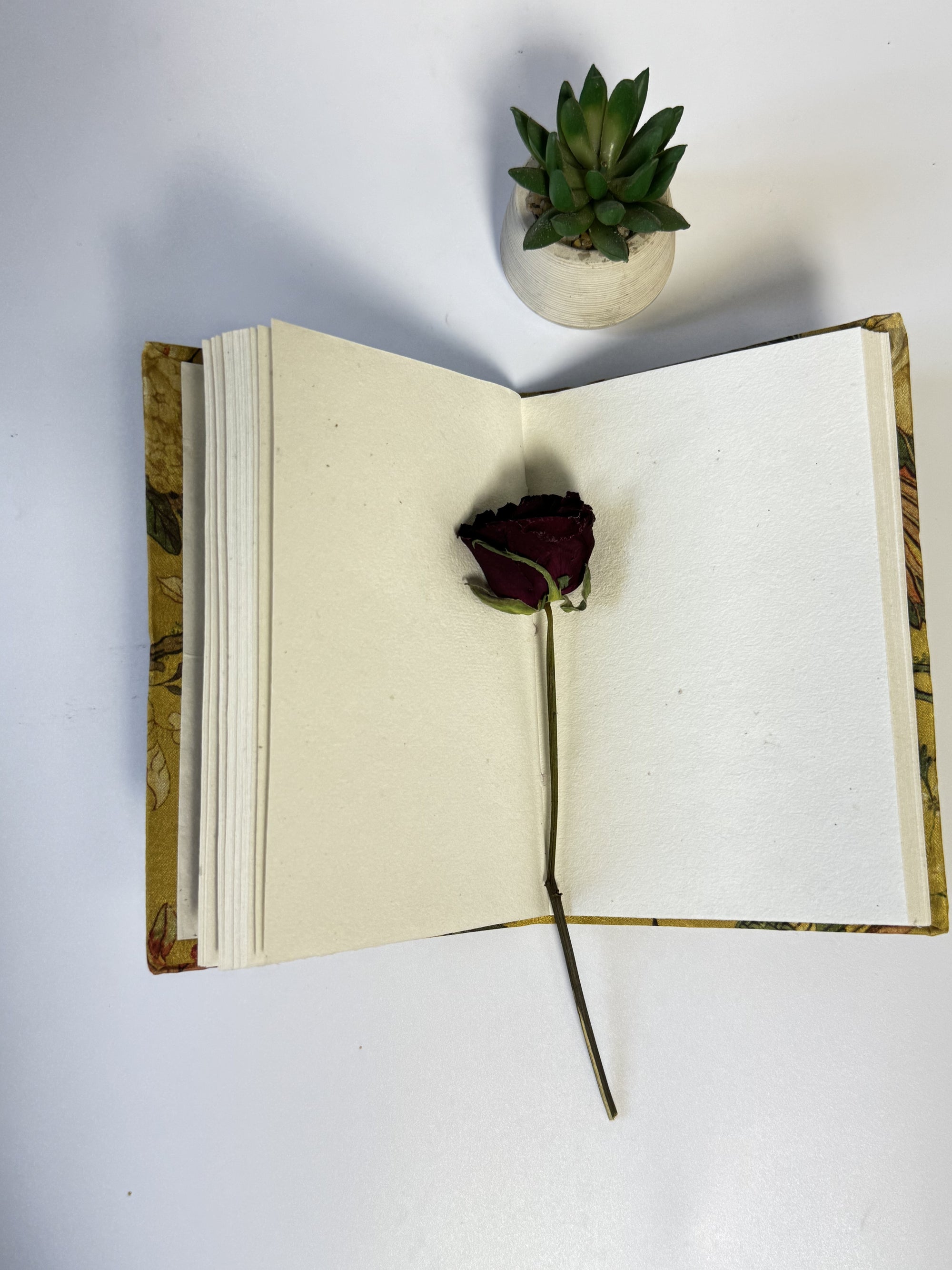 Floral Handmade Cotton Fabric Cover Diary – Eco-Friendly Handmade Paper Journal Notebook for Writing & Gifting - FaagHomes