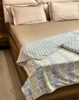 Pair of Hand Block Print Elephant Motif AC Dohar for Single Bed | Lightweight Reversible Summer Blanket - FaagHomes