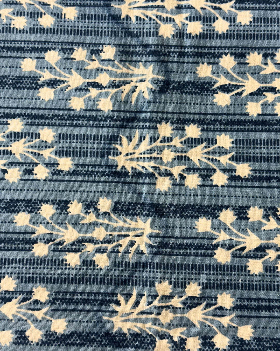 Handblock Blue Floral Cotton Bedsheet Set with 2 Pillow Covers | Traditional Printed Bedding Set - FaagHomes