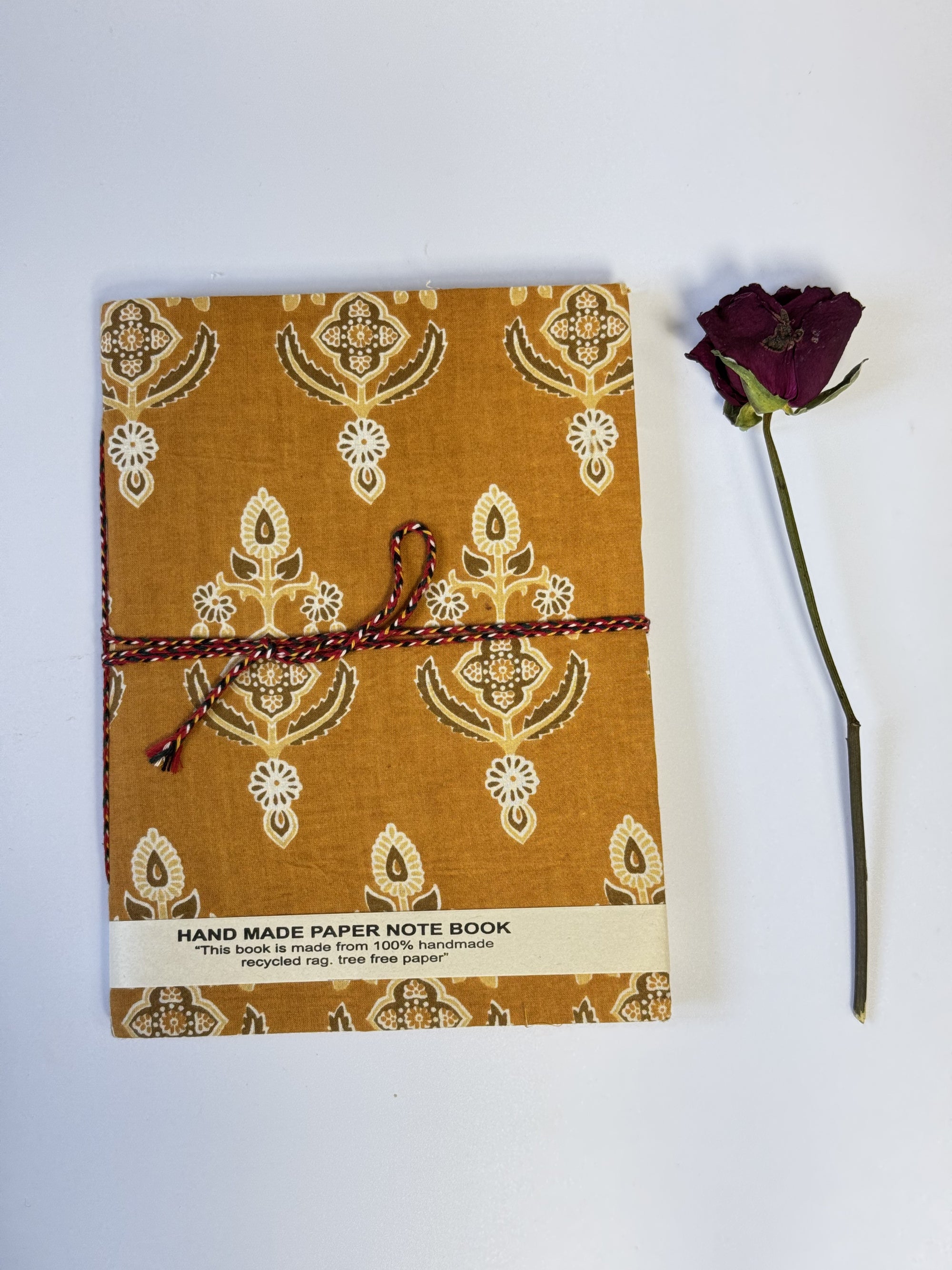 Handmade Cotton Fabric Cover Diary – Eco-Friendly Handmade Paper Notebook Journal for Writing & Gifting - FaagHomes