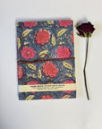 Handmade Cotton Fabric Cover Diary with Floral Print | Eco-Friendly Handmade Paper Notebook | Sustainable Journal - FaagHomes