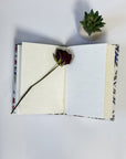 Handmade Cotton Fabric Cover Diary with Floral Vine Print | Eco-Friendly Handmade Paper Notebook | Sustainable Journal - FaagHomes