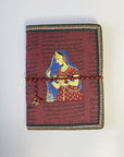 Handmade Cotton Fabric Cover Diary with Rajasthani Art Print | Eco-Friendly Handmade Paper Journal | Ethnic Sustainable Notebook - FaagHomes