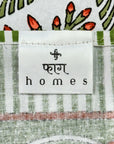 Green Floral Vine Printed Single Bedsheet with Pillow Cover