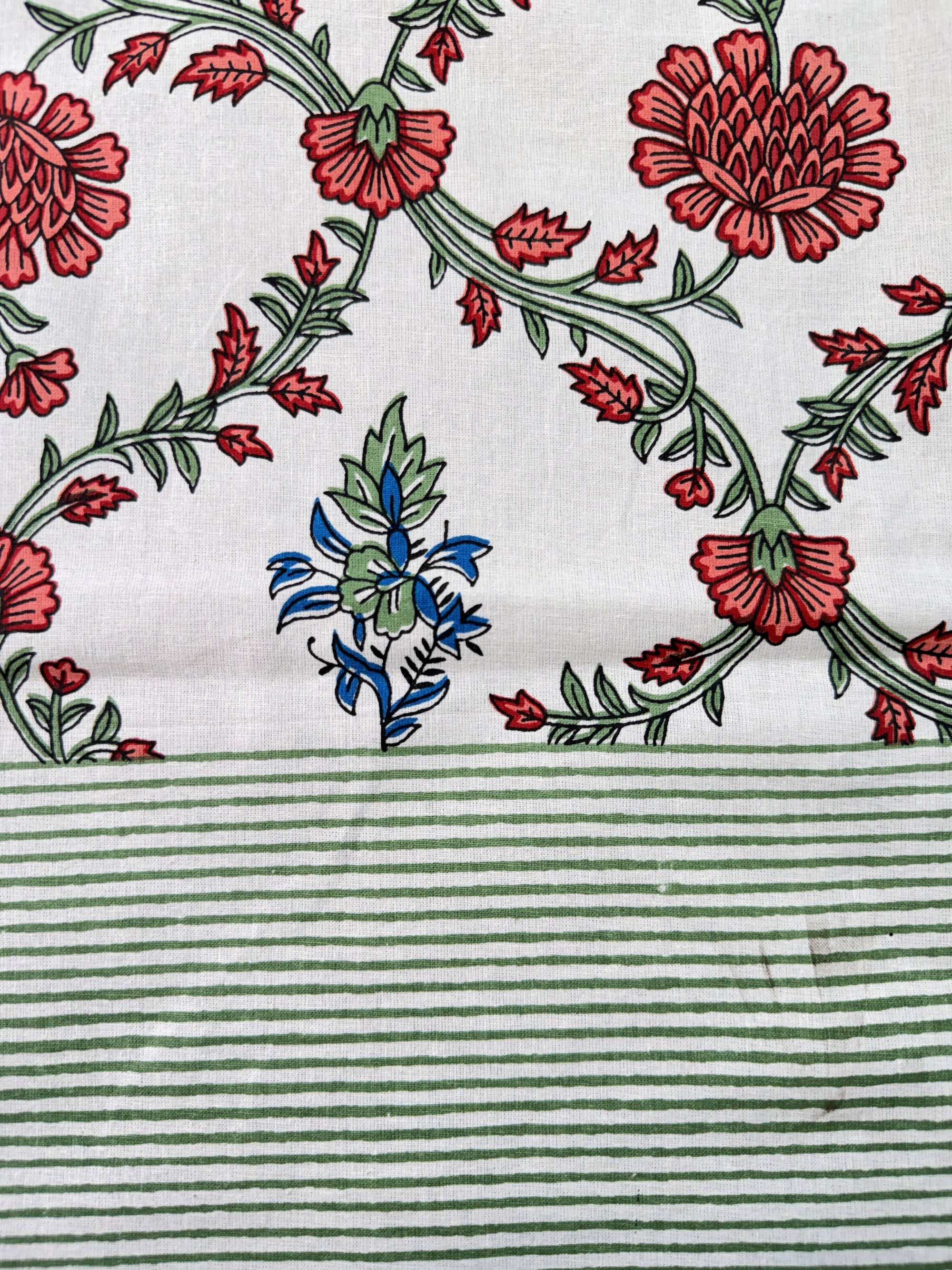 Floral Garden Printed Single Bedsheet with Pillow Cover – 60 x 90 Inch