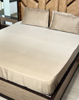 Luxury Beige Solid Bedsheet Set with 2 Pillow Covers – Soft Elegant Bedding for Bedroom - FaagHomes