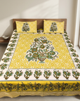 Maharaja Heritage Pure Cotton King Size Bedsheet And Two Pillow Covers 120X120 Size - FaagHomes