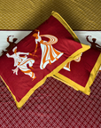 Maharaja Royal Folk Dance Pure Cotton King Size Bedsheet And Two Pillow Covers (120X120 Inches) - FaagHomes