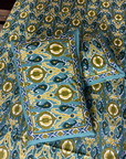 Maharaja Royal Ikat Elegance Pure Cotton King Size Bedsheet And Two Pillow Covers (120X120 Inches) - FaagHomes
