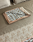 Paisley Bloom Cotton AC Dohar for Single Bed – Reversible Lightweight Summer Blanket (Pair Pack) - FaagHomes