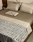 Paisley Bloom Cotton AC Dohar for Single Bed – Reversible Lightweight Summer Blanket (Pair Pack) - FaagHomes