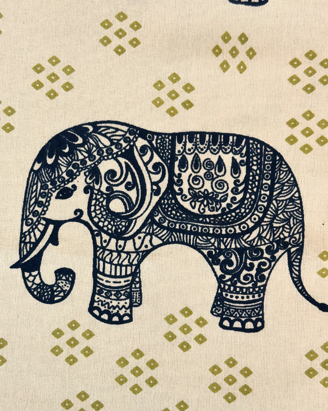Premium Cotton Elephant Print Double Bedsheet with 2 Pillow Covers – Ethnic Handblock Style Soft Breathable Bed Sheet Set for Queen &amp; King Size Beds - FaagHomes