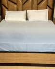 Premium Light Blue Bedsheet Set with 2 Pillow Covers | Soft & Elegant Bedding Set for Bedroom - FaagHomes