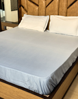 Premium Light Blue Bedsheet Set with 2 Pillow Covers | Soft & Elegant Bedding Set for Bedroom - FaagHomes