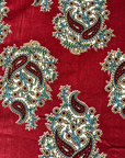 Royal Paisley Printed Bedsheet Set with 2 Pillow Covers | Premium Maroon Cotton Feel Bed Sheet - FaagHomes