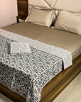 Tribal Print Cotton AC Dohar for Single Bed | Lightweight Reversible Summer Blanket - FaagHomes