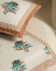 Marwar Palm Oasis King Xl Bed Sheet And Two Pillow Covers 108X108