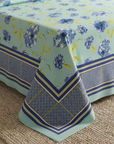 Sky Bloom Floral Bedsheet Set with 2 Pillow Covers | Soft Cotton Feel Double Bed Sheet - FaagHomes